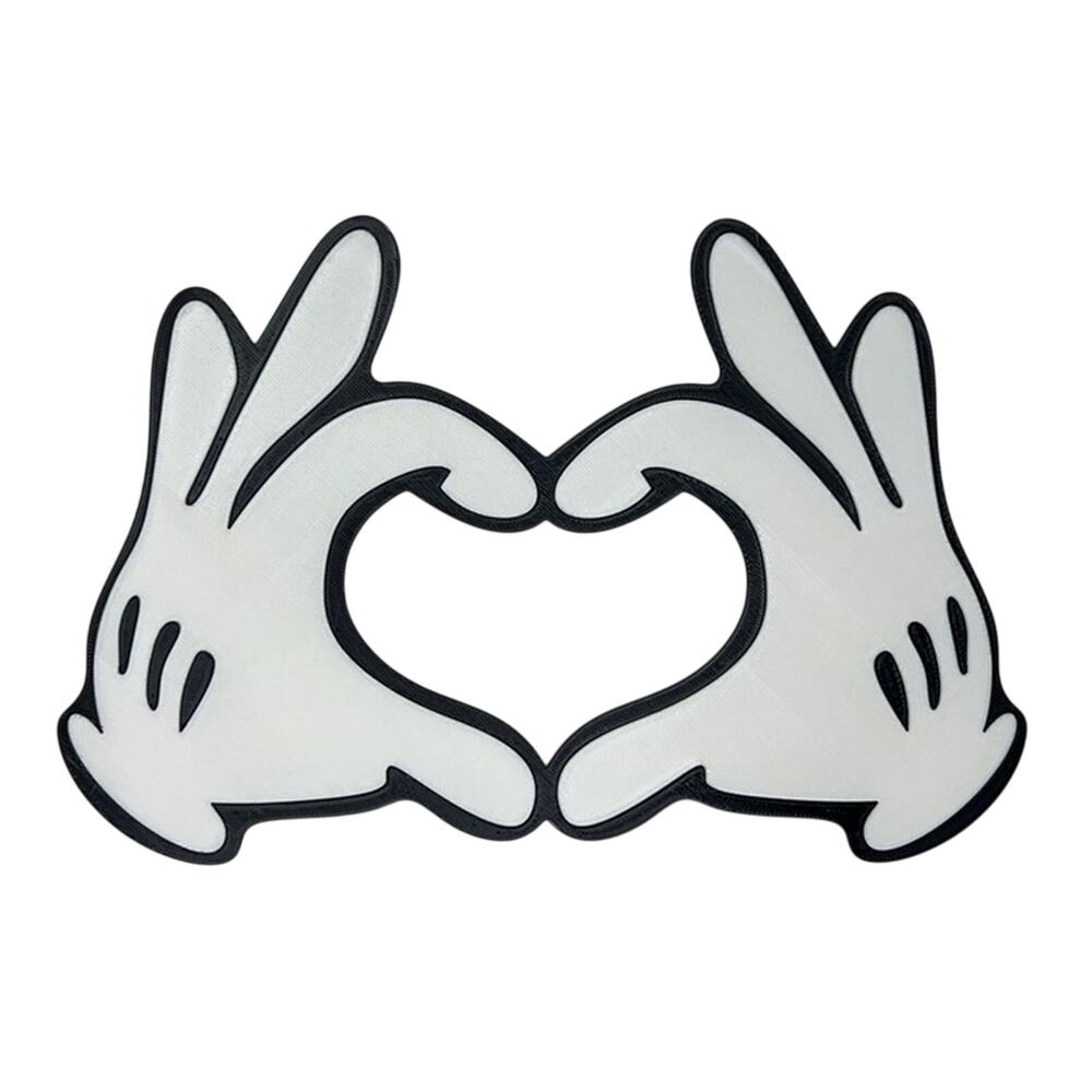 Heart Shape Decor Disney Plastic Mickey Mouse Hands Love Valentines Gift